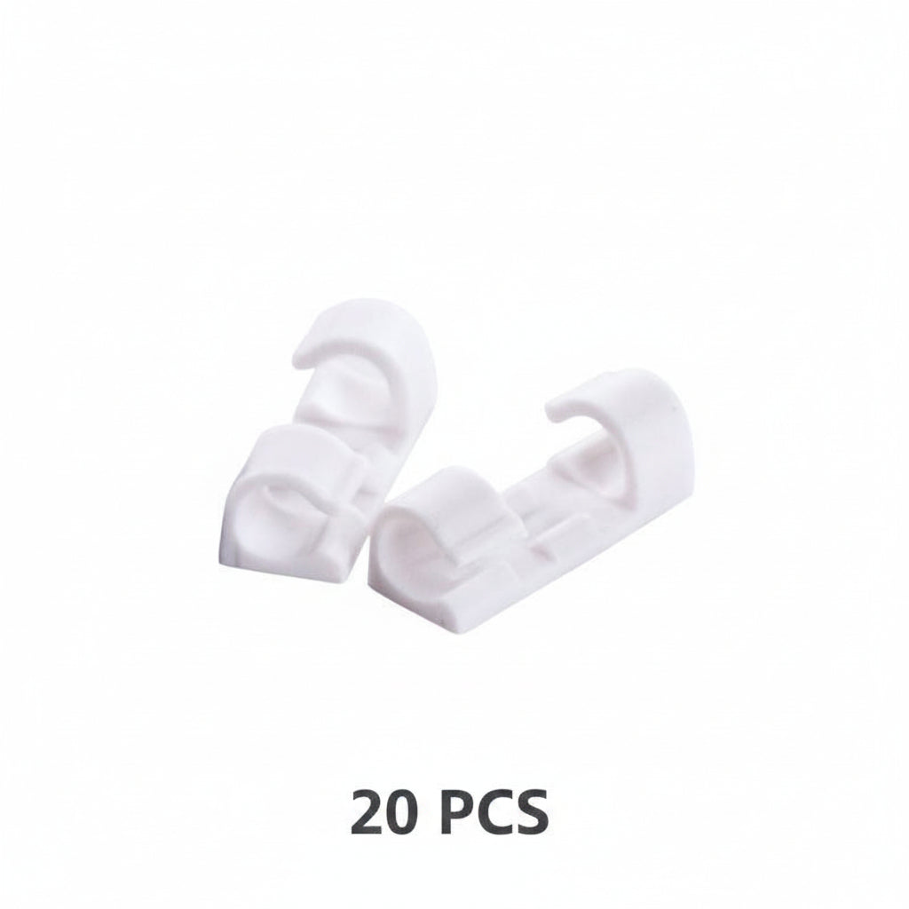 GlideHold® WireClamps 1+1 GRATIS: Selvklæbende Nem Kabelorganisering Trådklemmer