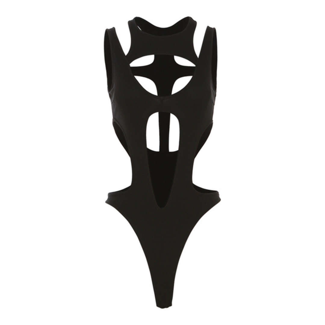 Icone™ MeshBodysuit: Dame Hull-ut Langermet Mesh Bodysuit