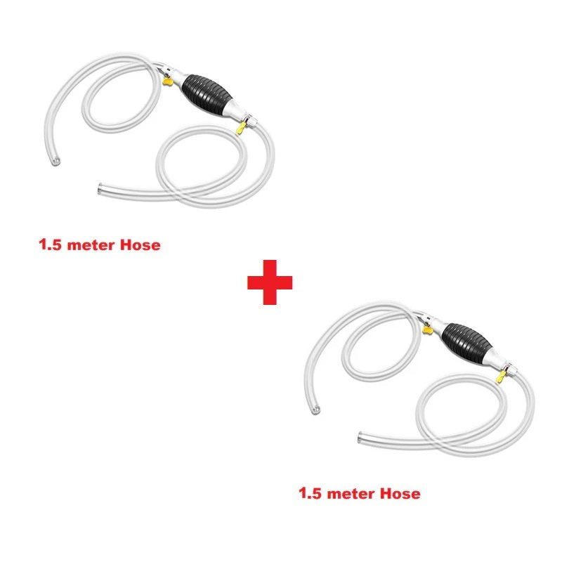 TransferPump 1+1 GRATIS - Nem At Bruge Manuel Siphon Brændstofpumpe Liquid Transfer Slange