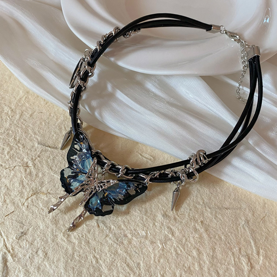 Jewelance™ ButterflyChoker 1+1 GRATIS: Motebevisst Fantastisk Skinnende Spisset Sommerfuglchoker