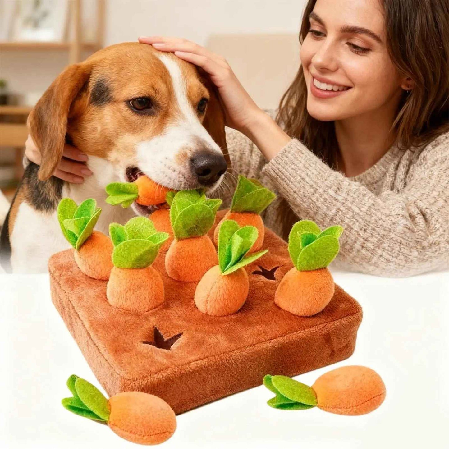 DogFri™ SniffingBoard: Premium Interaktiv Gulrot Puslespill Snusebrett