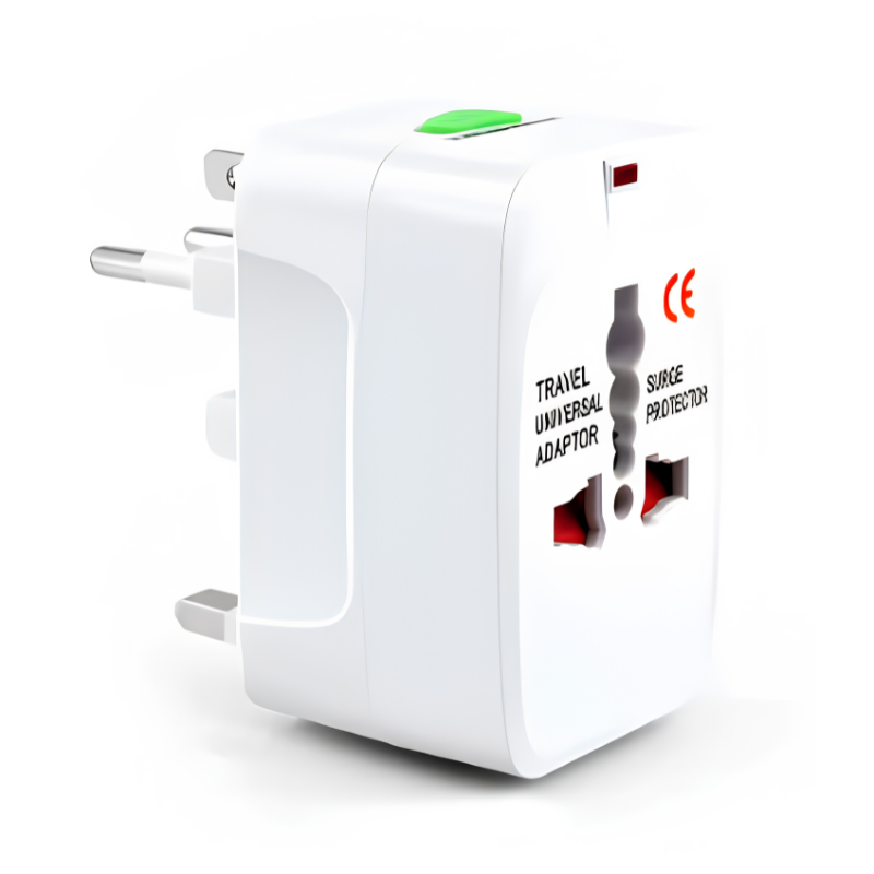 UniversalAdapter 1+1 GRATIS: Universal Dual Ports Rejse Kompakt Adapter