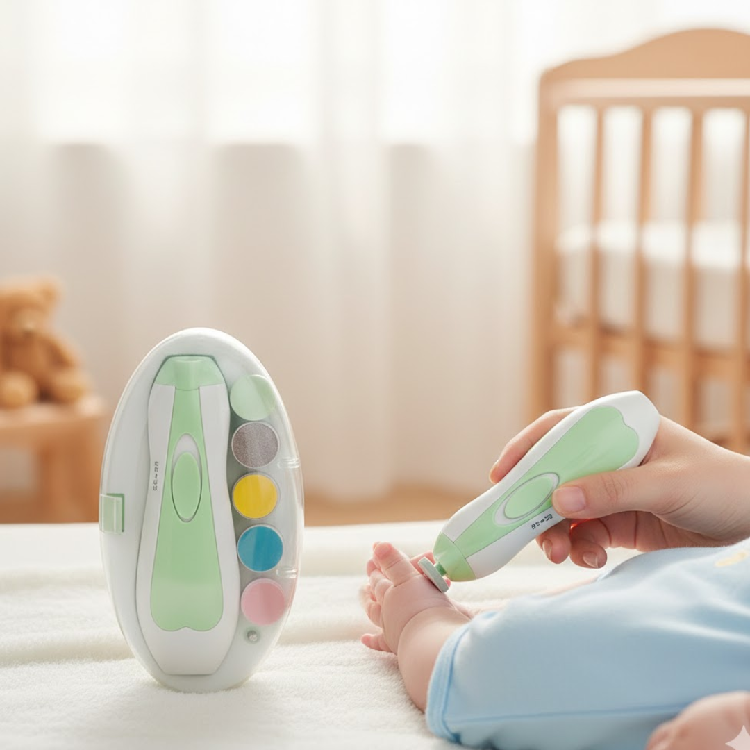 Kletshuts™ NailFile 1+1 GRATIS: Batteridrevet Blid Spædbarn Neglefil Sæt