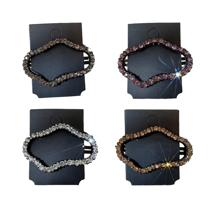 Rose® BlingClips - Rhinsten Bling Snap Hårspenner Barrettes