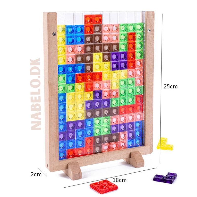 Kletshuts™ BrainyBlocks - 3D Tangram Trepuslespill Og Pedagogisk Brettspill