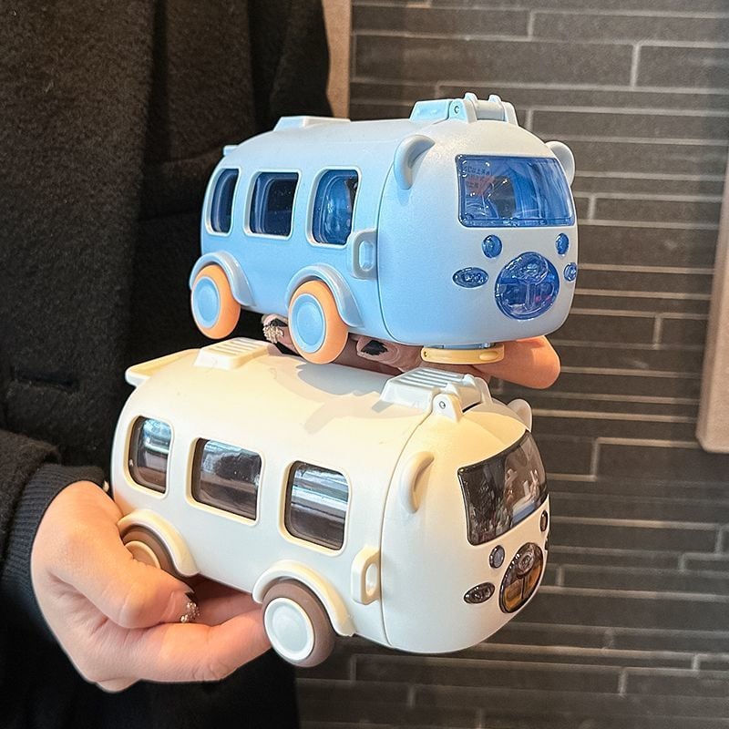 Kletshuts™ BusTumbler: Sød Sjov Stor Kapacitet Børne Bus Vand Tumbler