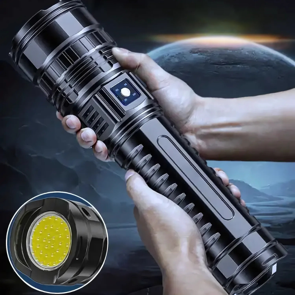 Ledsen™ AdjustableFlashlight: Ultrabright Oppladbar Lommelykt Med Justerbar Stråle