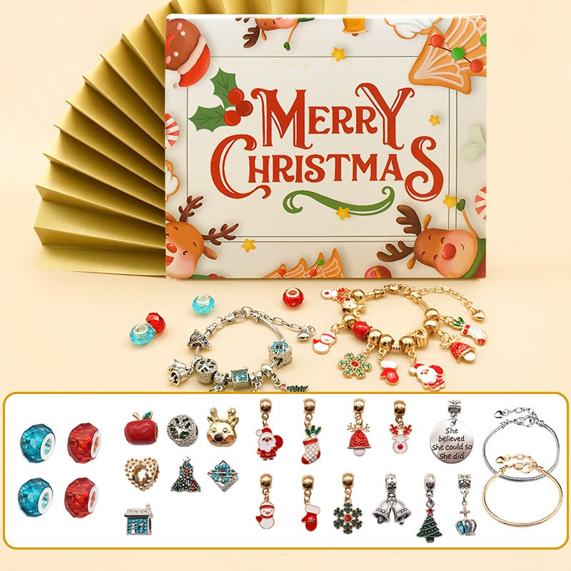Jewelance™ BraceletCalendar: DIY Jule Adventskalender Armbånd Charm Sett