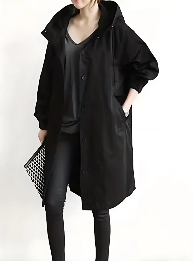 Icone™ ElegantCoat - All-Weather Lett Komfort Hette Elegant Frakk
