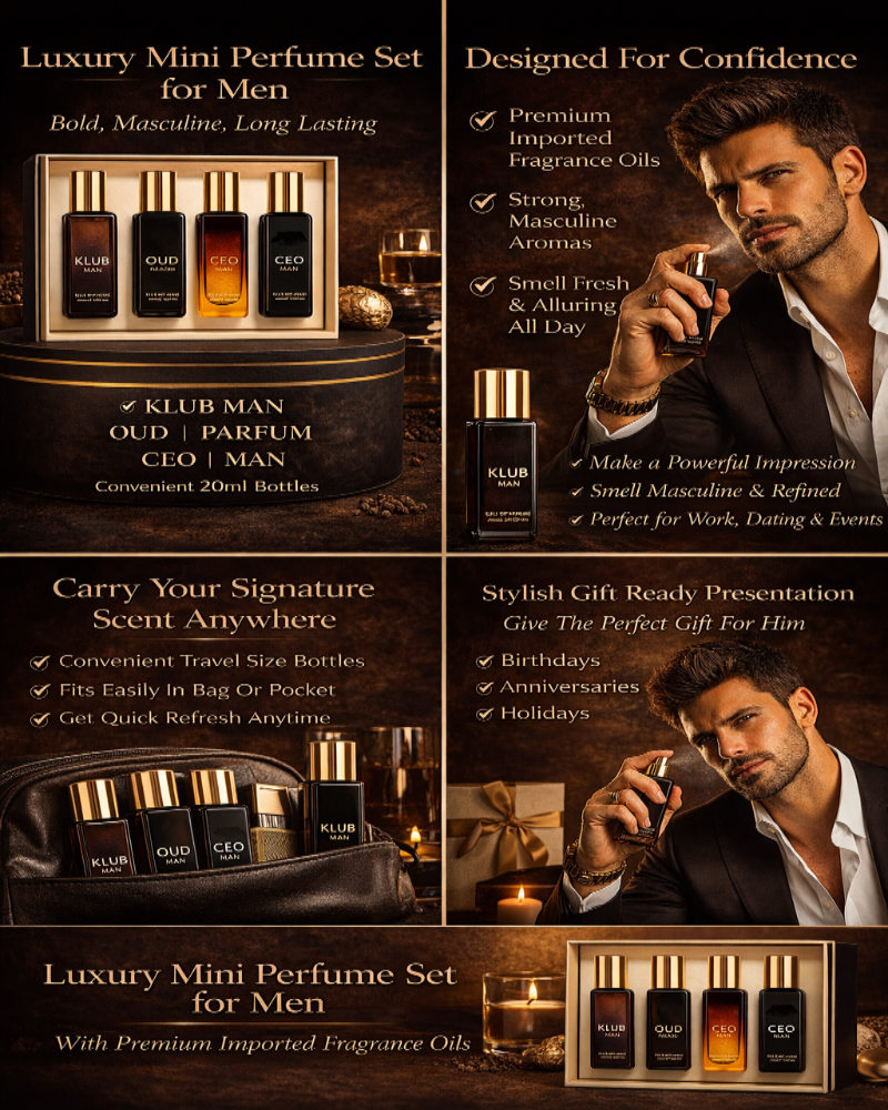 PerfumeSet - Luksus Mænds Parfume Sæt Rejse Størrelse Kollektion