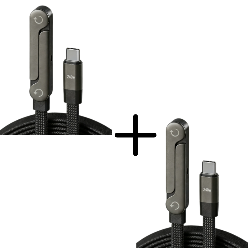 Holder360° StandCharger 1+1 GRATIS: 90-Graders Albue Hurtig Opladning Stand Oplader