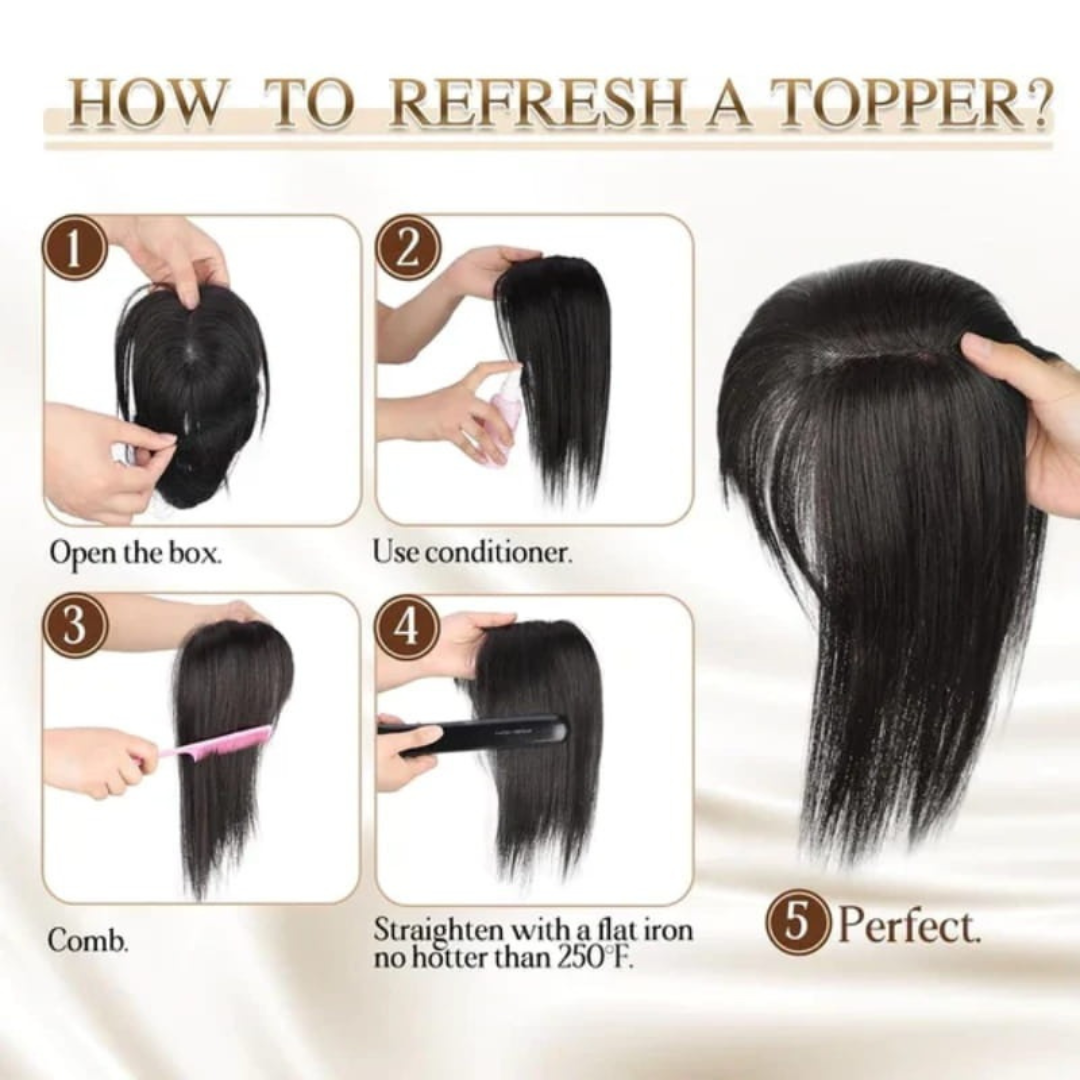 Rose® WigBangs 1+1 GRATIS: Sømløs Parykk Med Naturlig Utseende Panneluggforlengelser