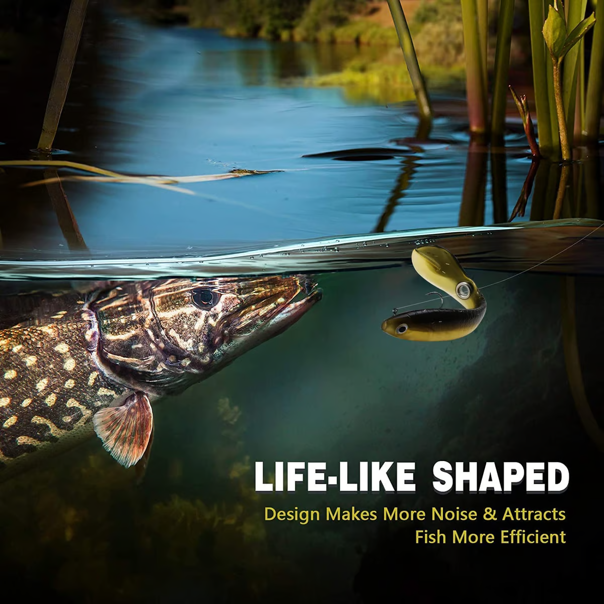 FishLure 1+1 GRATIS - Myk Kunstig Fiskeagn
