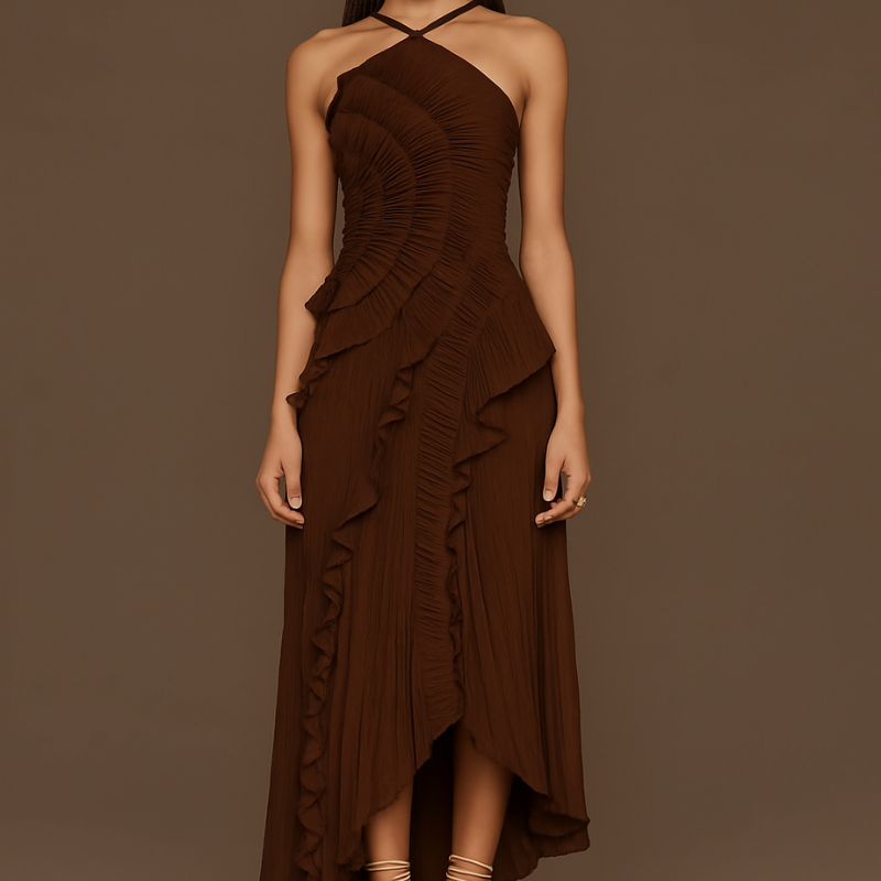 Icone™ RuffleDress - Elegant Stråleglans Luksus Ruffle Kjole