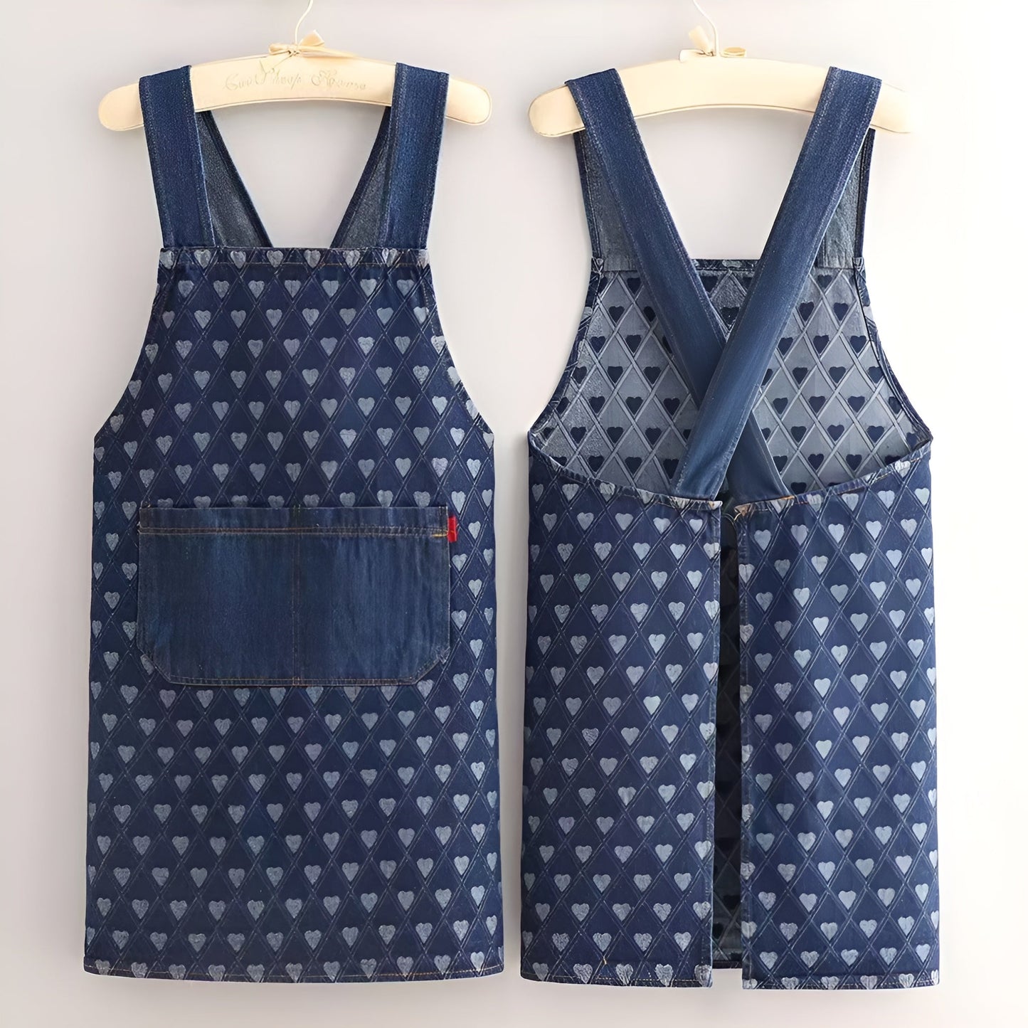 Icone™ DenimApron: Stilfullt Komfortabelt Cross-Back Denimforkle