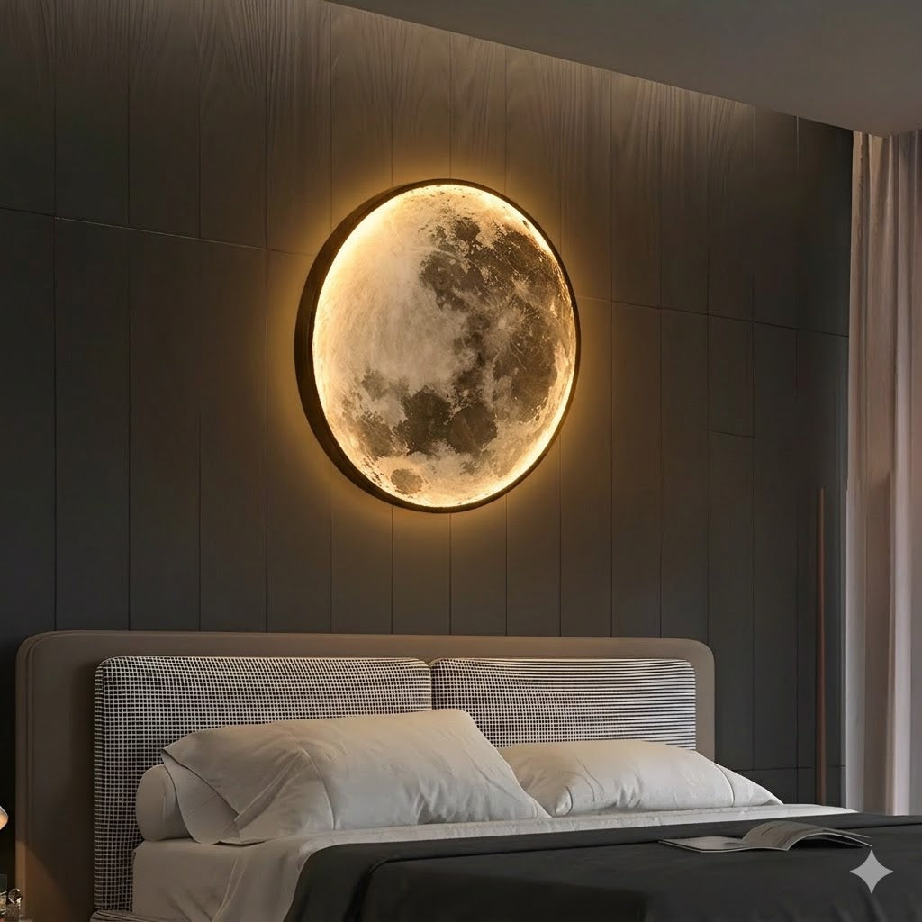 Ledsen™ GlowingMoon: 3D Glødende Måne Nat Lys Hjem Dekoration
