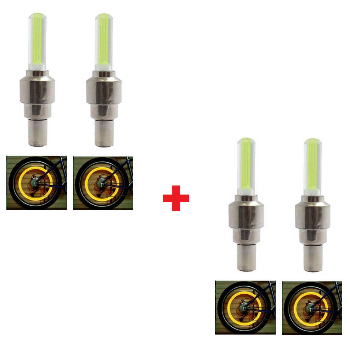 Ledsen™ ValveLights 1+1 GRATIS: LED Dækventilkapper Natridt Hjullys