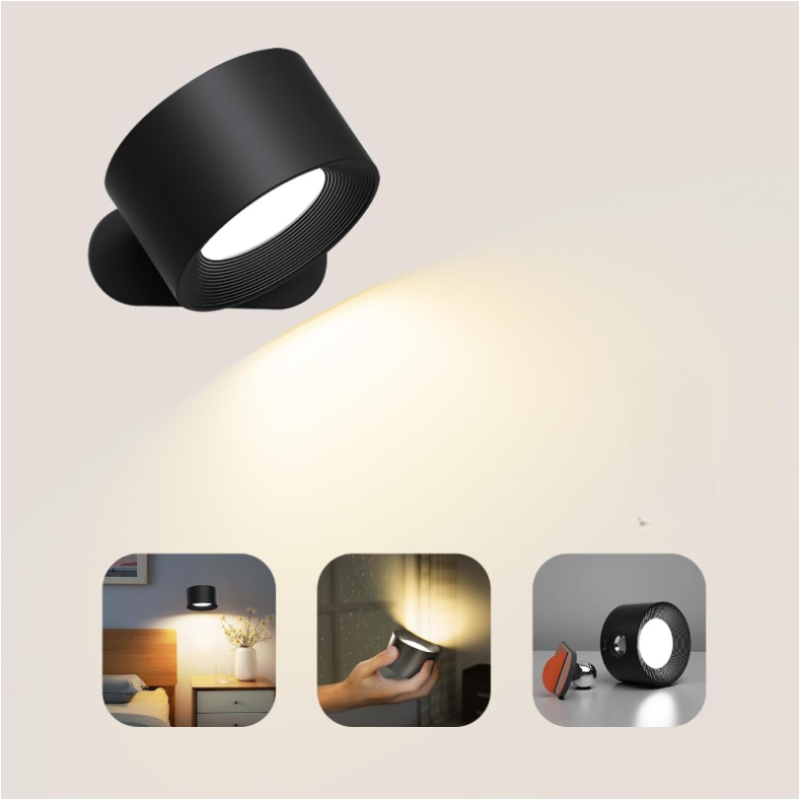 Ledsen™ RotatingLamp 1+1 GRATIS: Roterende Trådløs LED Vegglampe