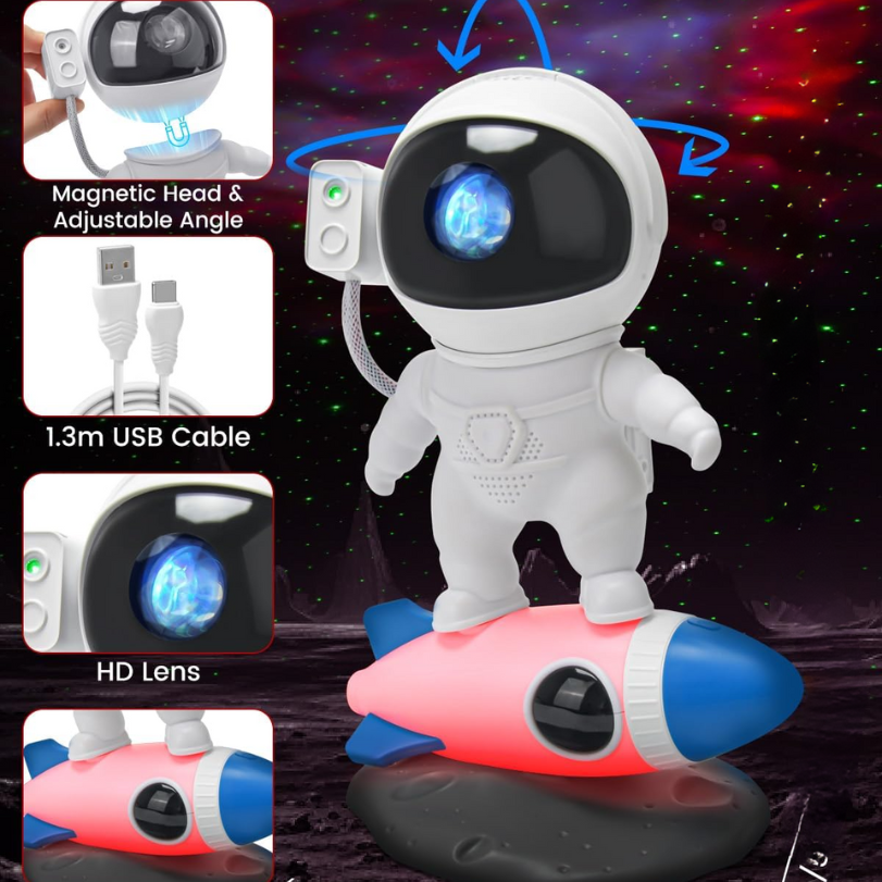 Ledsen™ AstronautProjector – LED Astronaut Galaxy Projektor Nattlys