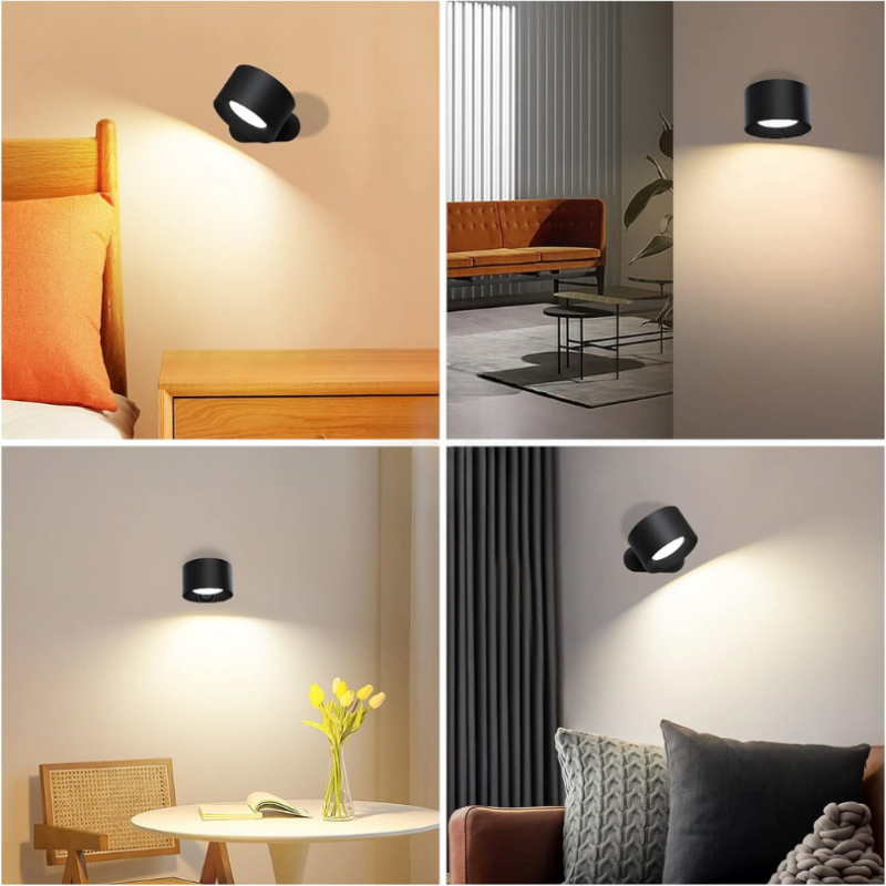 Ledsen™ RotatingLamp 1+1 GRATIS: Roterende Trådløs LED Vegglampe