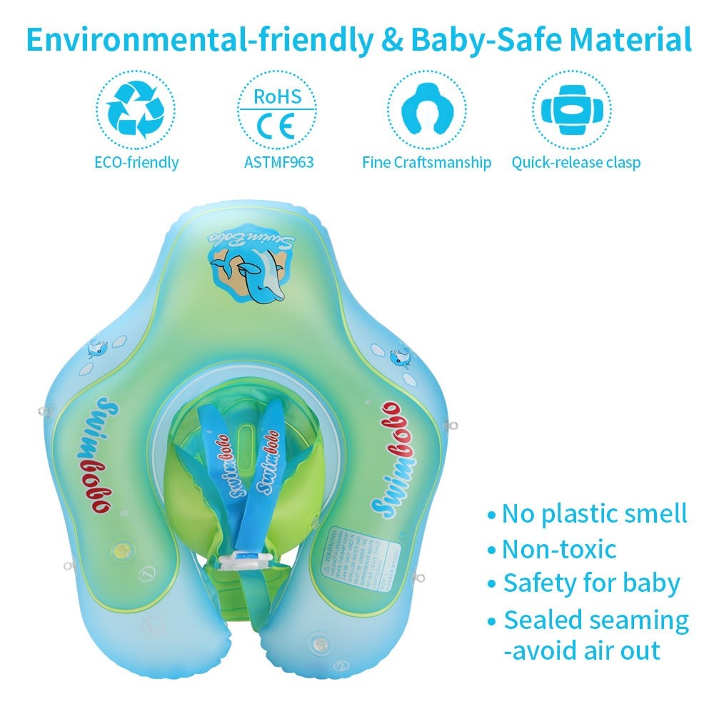 Kletshuts™ BabyFloat: Babybassengflyter med innebygd solskjerm