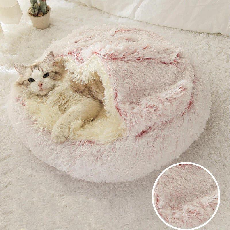 DogCatFri™ CozyCave - Premium Plysj-Sengehule Til Kjæledyr