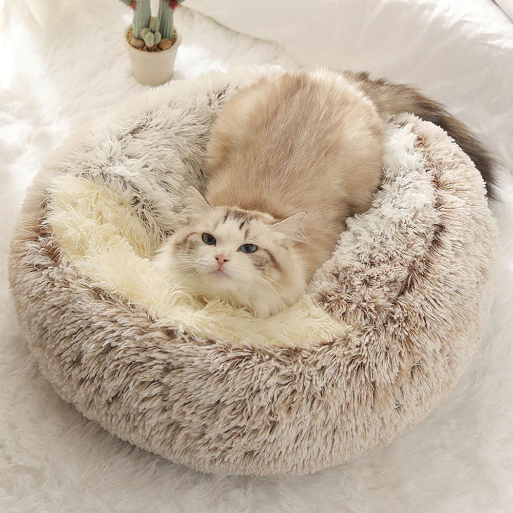 DogCatFri™ CozyCave - Premium Plysj-Sengehule Til Kjæledyr