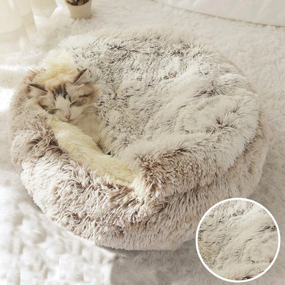 DogCatFri™ CozyCave - Premium Plysj-Sengehule Til Kjæledyr