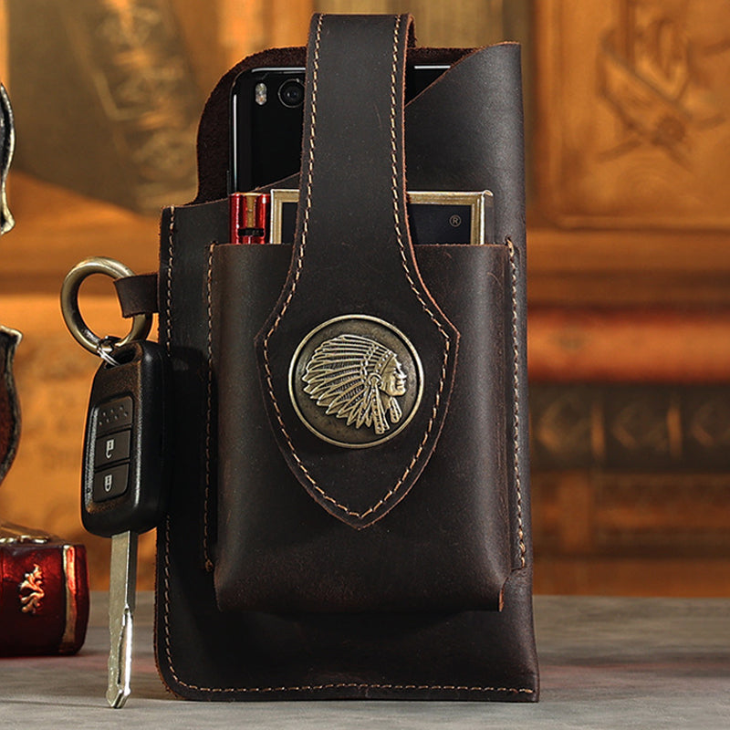 Icone™ BeltPouch: Multifunksjonell Skinn Vintage Stil Belteveske