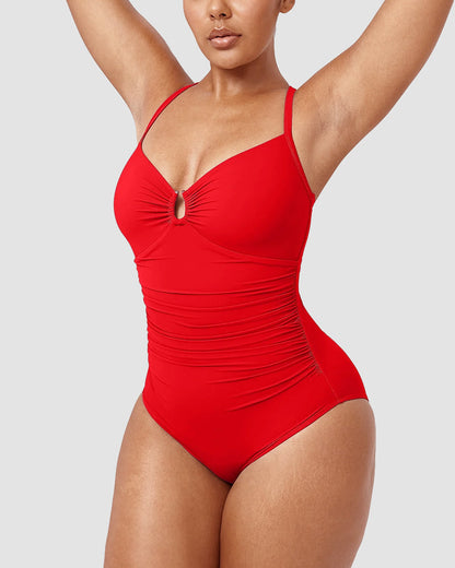 Icone™ ShapingSwimsuit: Elegant kryssede stropper bak, figurformende badedrakt