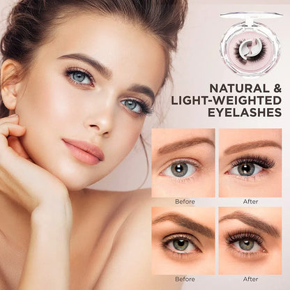 Rose® FalseLashes 1+1 GRATIS: Gjenbrukbare Selvklebende Øyevipper