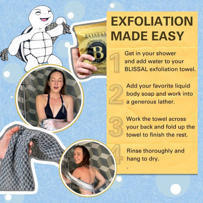 ScrubTowel 1+1 GRATIS - Eksfolierende Dusj Skrubbehåndkle