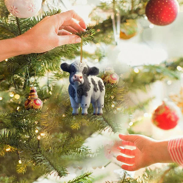 CowDecor - Tegneserie Ku Juletrepynt