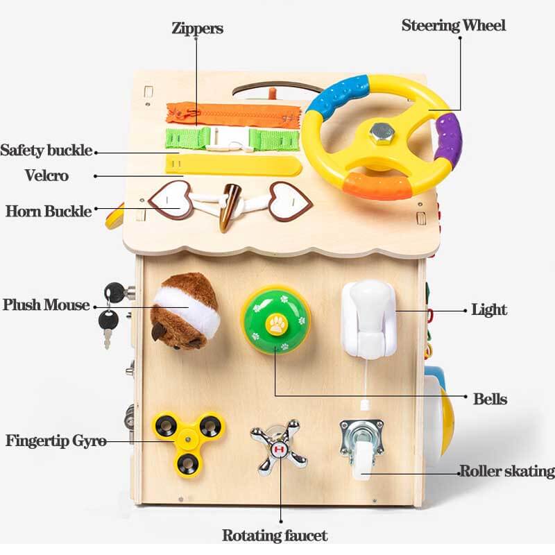 Kletshuts™ BusyHouse: Multifunksjonelt Montessori Tre Travelt Hus