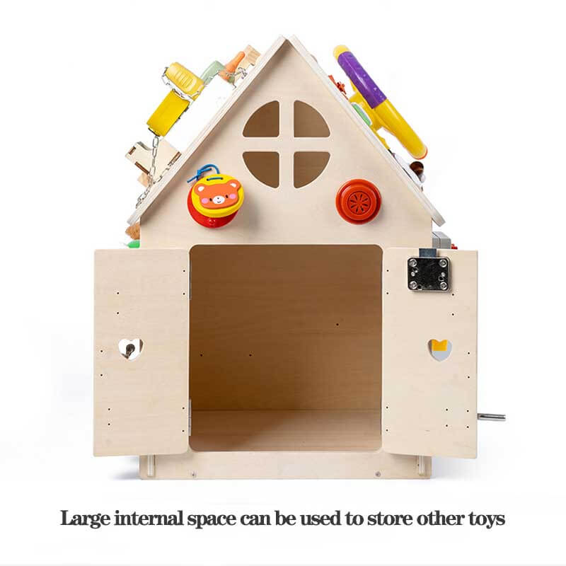 Kletshuts™ BusyHouse: Multifunksjonelt Montessori Tre Travelt Hus