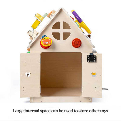 Kletshuts™ BusyHouse: Multifunksjonelt Montessori Tre Travelt Hus