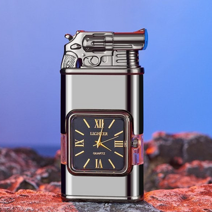 WatchLighter: Vintage-inspirert Multifunksjonell Dobbel Flamme Klokke Lighter