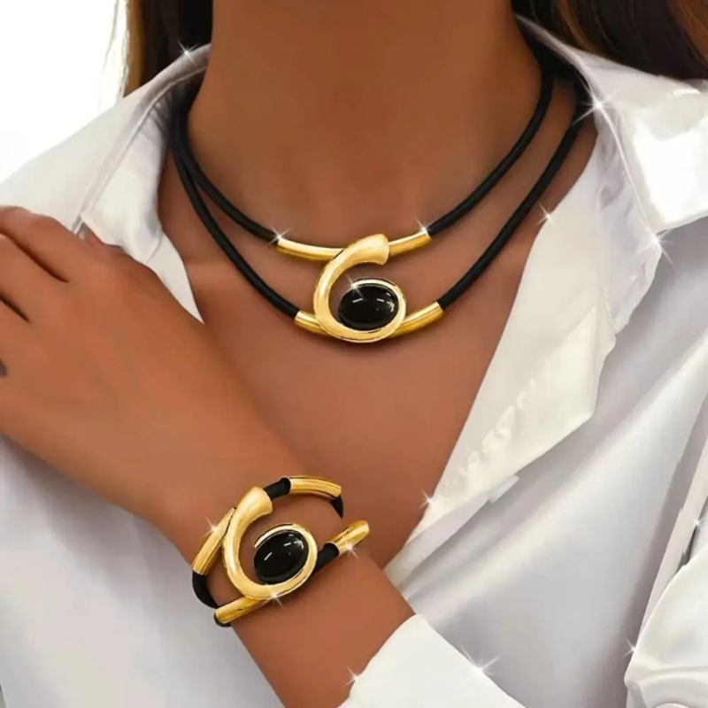 Jewelance™ SpiralNecklace 1+1 GRATIS: Vintage Bohemian Spiral Halskæde Og Armbånd