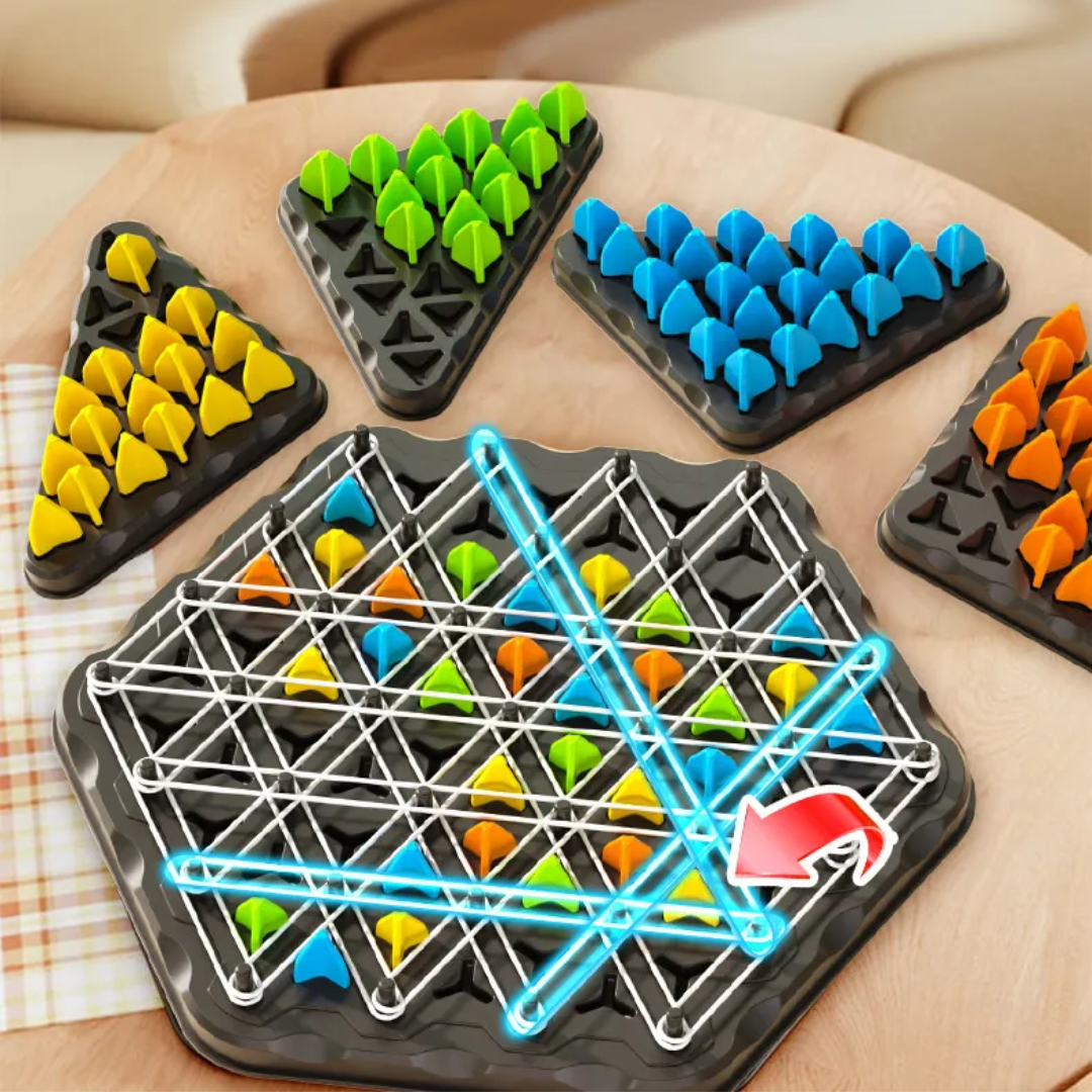 Kletshuts™ ThinkGame - Trekantkjede Strategi Og Duell Logikk Tenkespill