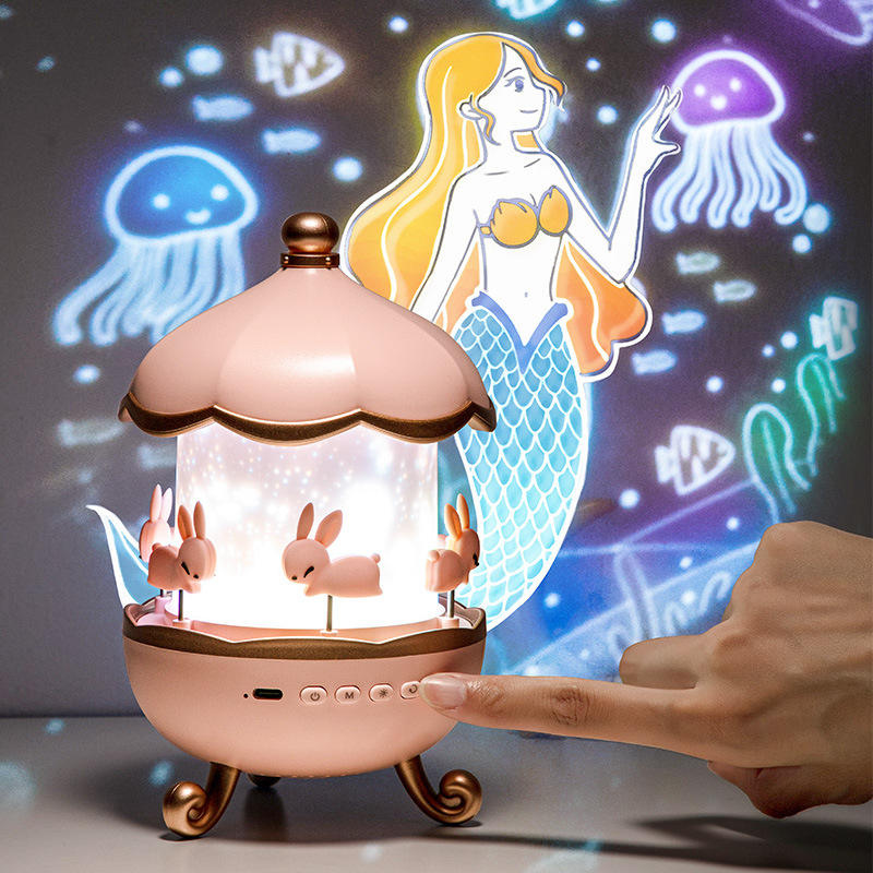 Ledsen™ BunnyProjector: Multifilmslys Kanindesign Fargerik Projektor