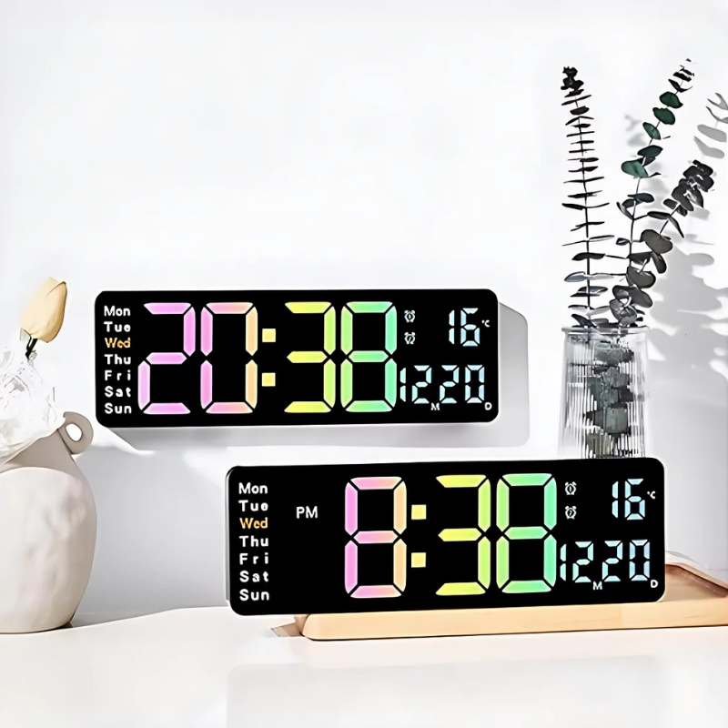 Globetrek° DigitalClock: Stor LED-skjerm Display Digital Klokke