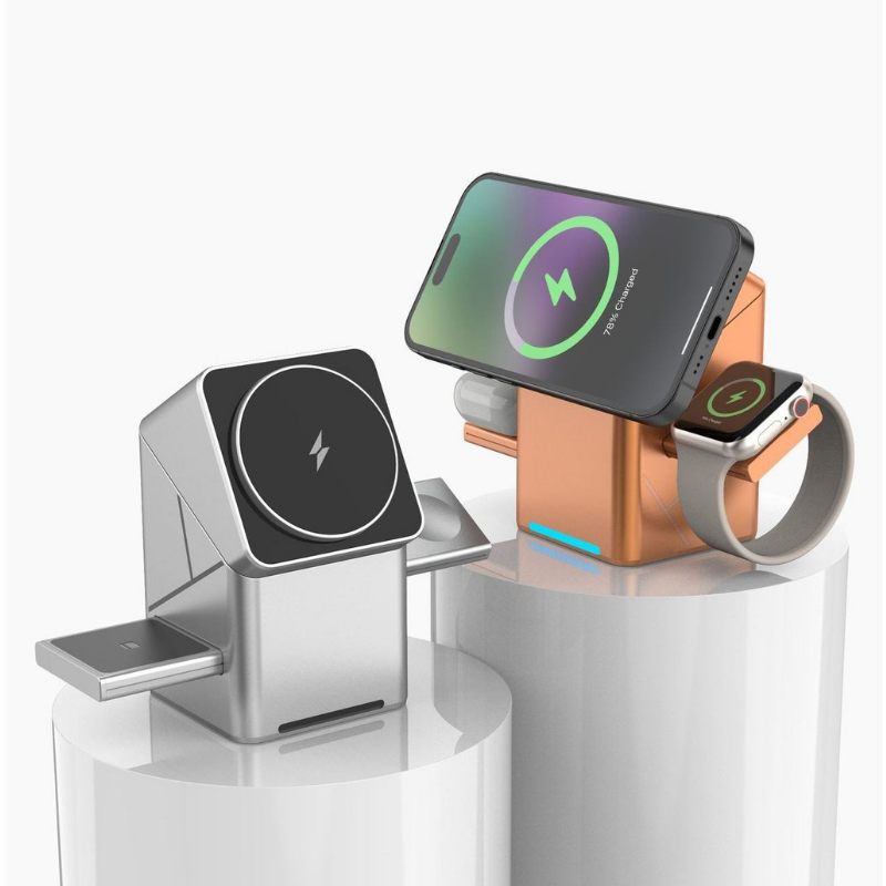 ChargingDock - 3 I 1 Magnetisk Trådløs Hurtig Opladnings Roterbar Dock