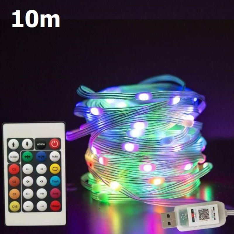 Ledsen™ StringLight: Fargerik LED-Lyslenke Med Fjernkontroll