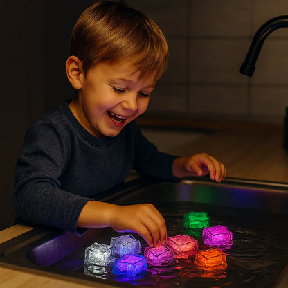 Ledsen™ CubeLights: Vanntett Flerfarget Blinkende Glødende Kubelys
