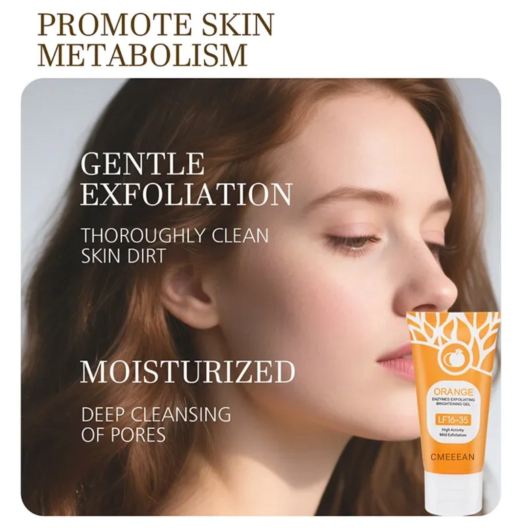 ExfoliatingGel 1+1 GRATIS: Oransje Eksfolierende Gel Mild Død Hud Fjerner