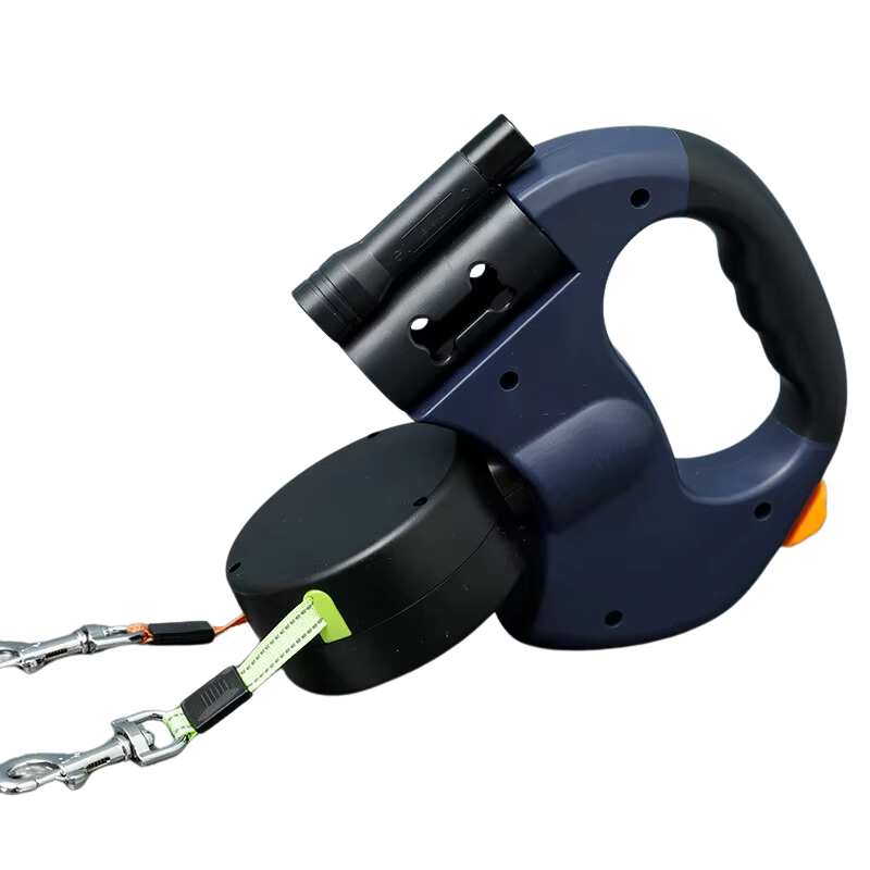 DogFri™ DoubleLeash: LED-lys Dobbelt hode Uttrekkbar hundesnor