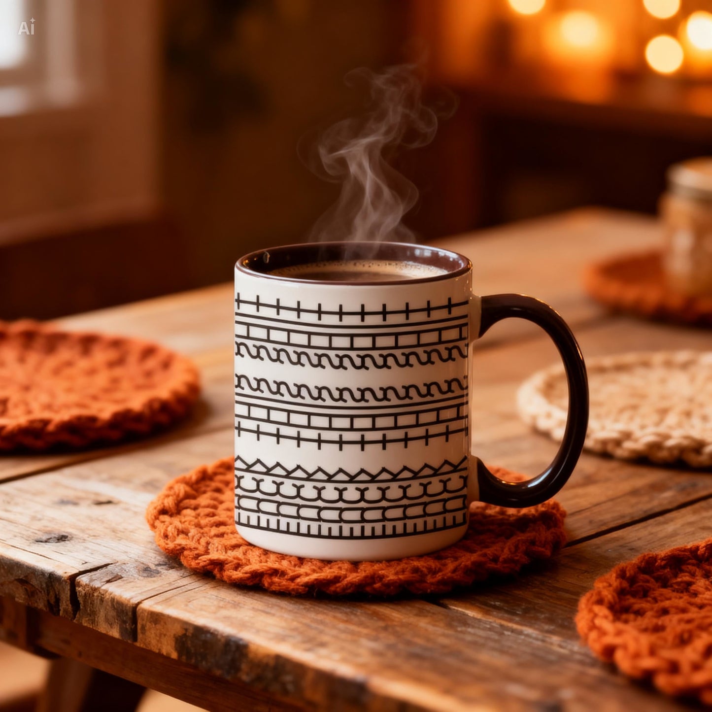 Globetrek° CoffeeMug: Smart Skjult Tekst Keramisk Kaffekrus