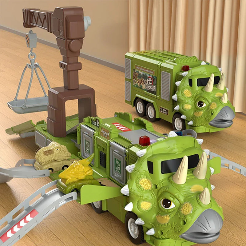 Kletshuts™ DinoTruck: Dinosaur Lastebil Lekesett Med Lys Og Musikk