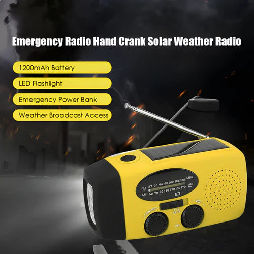 MultiRadio - Multifunksjon Solar Bærbar Nødradio