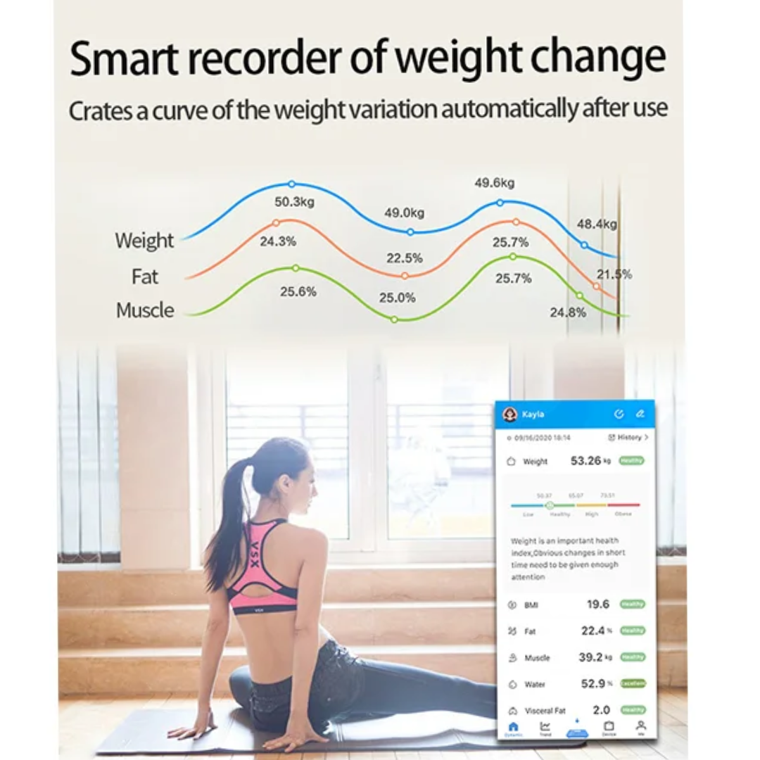 DigitalScale: Højpræcisions Smart Kropsvægt Monitor Digital Vægt